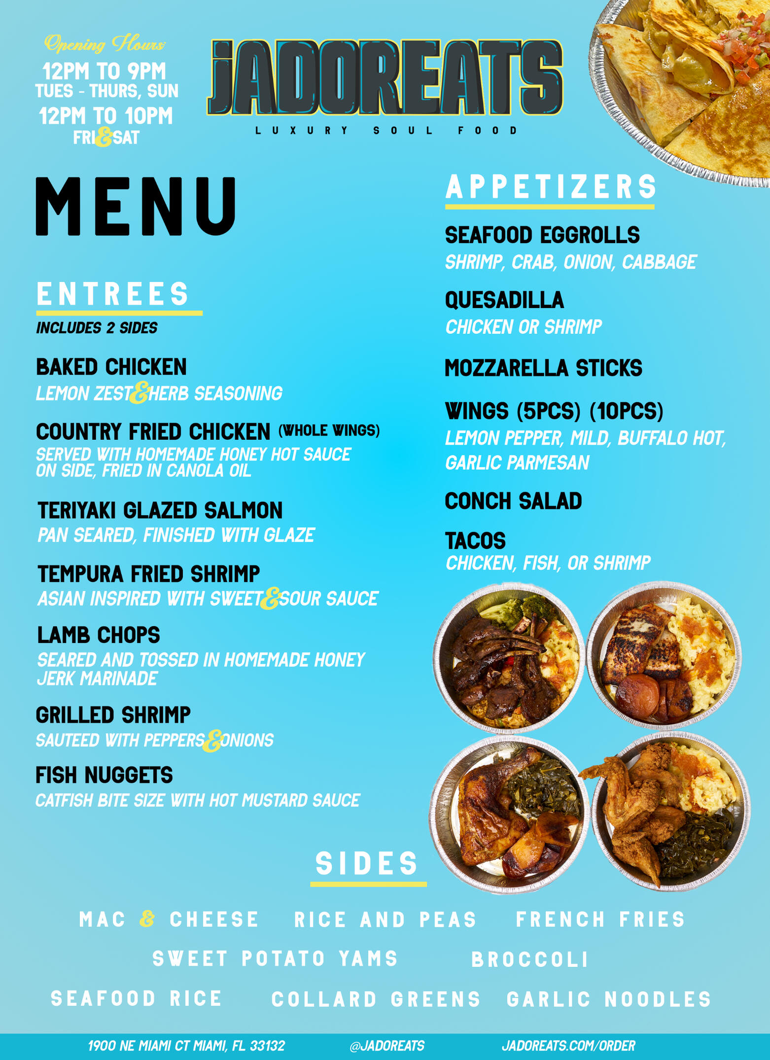 JADOREATS MENU